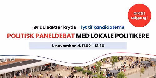 Politisk paneldebat med lokale politikere.