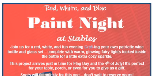 Red, White, & Blue PAINT NIGHT