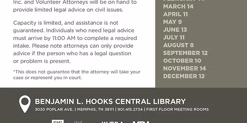Second Saturday Legal Advice Clinic