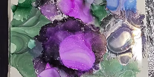 Wine Walk - Alcohol Ink Coasters- $36