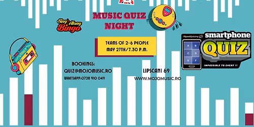 Music Speed Quiz with Sing-Along Bingo - 27th May 2026