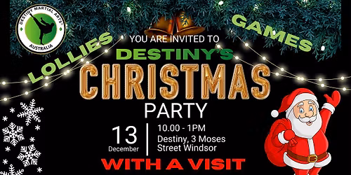 Destiny's Christmas Party Saturday 13th December...