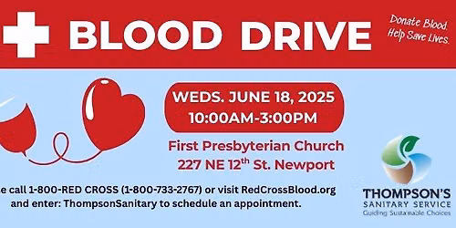 Thompson's Sanitary Red Cross Blood Drive