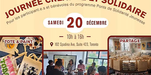 Journ\u00e9e Cr\u00e9ative et Solidaire \u2013 Ponts de Solidarit\u00e9 Jeunesse (PSJ)