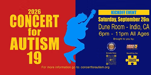 19th Annual Concert for Autism Kickoff Event at Dune Room, Indio, CA