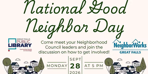 National Good Neighbor Day - An Afternoon with Our Neighborhood Councils