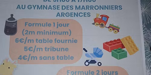 Foire aux jouets, v\u00eatements enfants et articles de pu\u00e9riculture