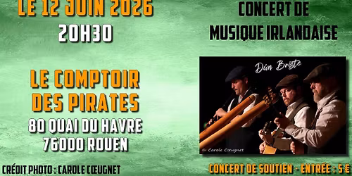 Concert de musique irlandaise @Le Comptoir des Pirates
