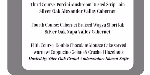 Silver Oak Wine Dinner