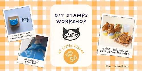 Create Your Own Linocut Stamps! (Taiyaki, Drink, or Soft Serve Included)
