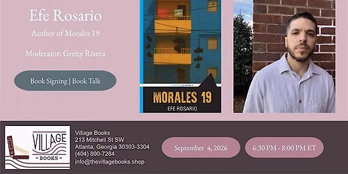 Book Signing and Author Talk with Efe Rosario