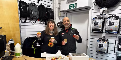 BK Coffee \u2615\ufe0f & Cake \ud83c\udf70 morning at On Yer Bike