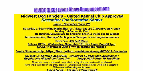 MWDF UKC Conformation Show