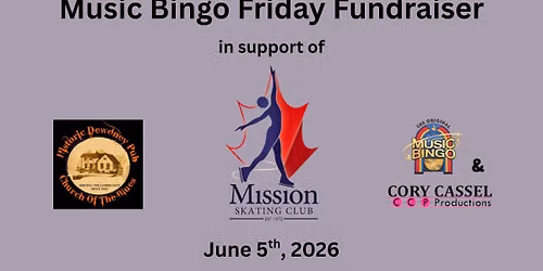Music Bingo Friday Fundraiser with Cory Cassel in support of the Mission Skating Club
