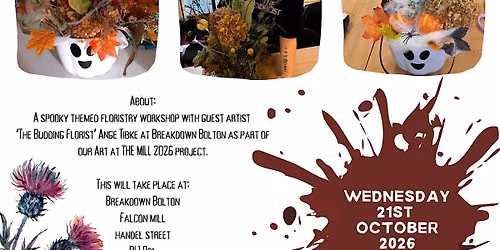 Halloween Floristry with guest artist The Budding Florist Ange Tibke