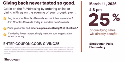 Noodles & Company - Dine & Donate
