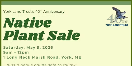 40th Anniversary Annual Native Plant Sale and Bake Sale