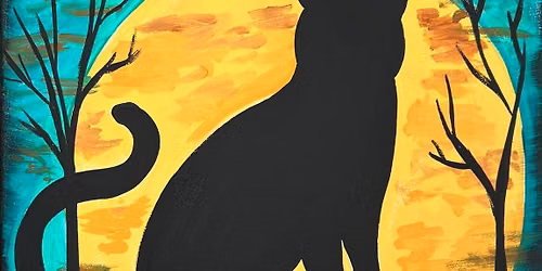 "Cat and Moon" Instructed Paint