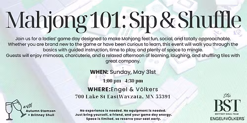 Mahjong 101: Sip and Shuffle