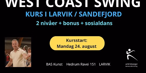 West Coast Swing kurs i Larvik \/ Sandefjord 6+1 uker