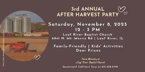 3rd Annual After Harvest Party