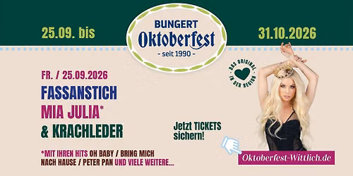 Oktoberfest Wittlich - Fassanstich mit Krachleder & Mia Julia