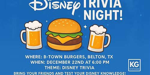 Disney Trivia Night at B Town Burgers