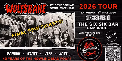 WOLFSBANE & SOULWEAVER @ THE SIX SIX BAR CAMBRIDGE!