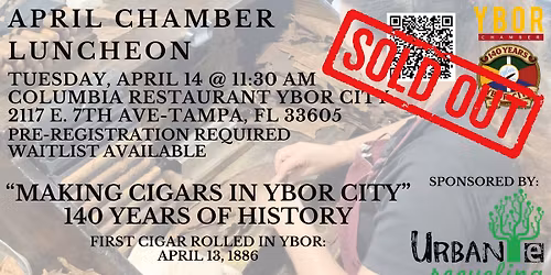 April Chamber Luncheon is SOLD OUT! Waiting List Available