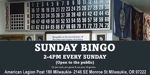 Sunday BINGO