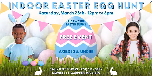 Indoor Easter Egg Hunt & Pics w\/ the Easter Bunny! FREE COMMUNITY EVENT!