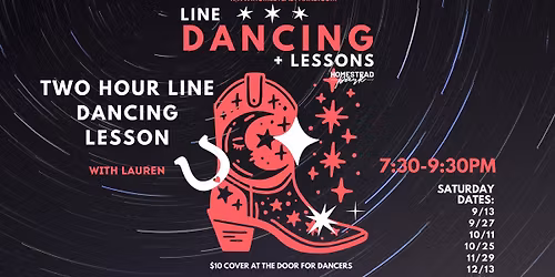 Line Dancing with Lauren (Saturdays) 2 Hour Lessons