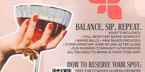 FIT4MOM x La Mesa Wine Works: Wine Barre Summer Series 