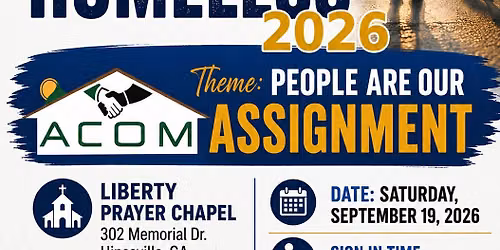ACOM's Annual Walk 4the HOMELESS 2026