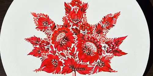 Maple Leaf in Petrykivka Style Workshop with Olena Chorna