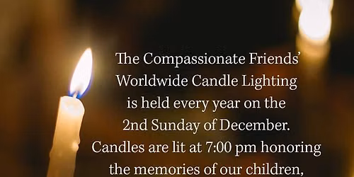 2026 Compassionate Friends Worldwide Candle Lighting Ceremony