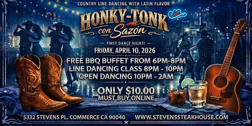 Honky Tonk con Sazon - Line Dacing Classes and Social Dancing