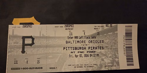 Pittsburgh Pirates at Baltimore Orioles at Oriole Park at Camden Yards
