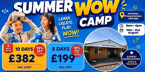 All Saints Primary Summer WOW Camp (17th - 21st August)