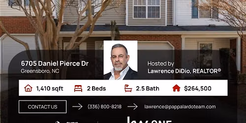 O P E N  H O U S E | 6705 Daniel Pierce Drive, Greensboro, NC 27410 
