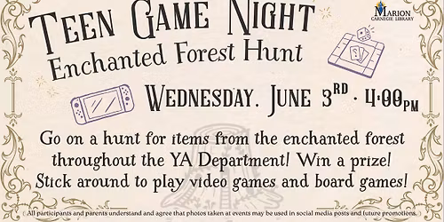 Teen Game Night: Enchanted Forest Hunt