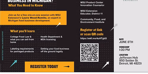 Invest Detroit\/MSU + Food Business Workshop 