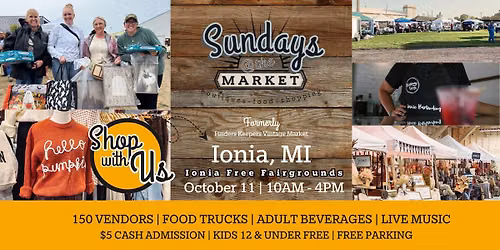 Sundays at the Market | Ionia, MI | Oct. 11 (formerly Finders Keepers Vintage Market)