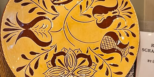 Redware Sgraffito Plate 