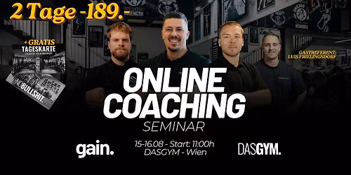 ONLINE COACHING SEMINAR in DASGYM