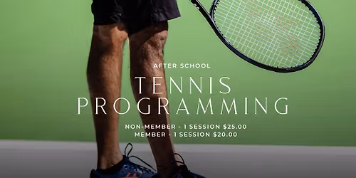 After School Tennis Programming