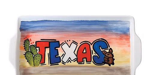 Texas Platter - Pottery Painting