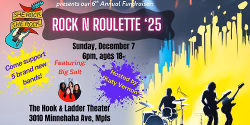 Rock n Roulette 2025: A She Rock Fundraiser featuring BIG SALT