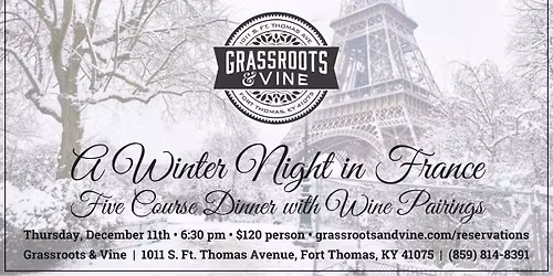 Wine Dinner: A Winter Night in France