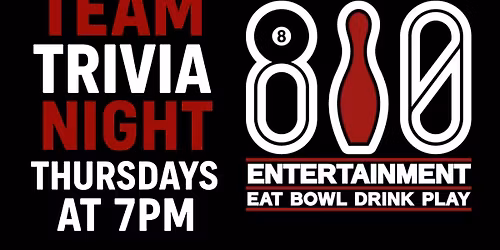 Team Trivia Night at 810 Billiards and Bowling